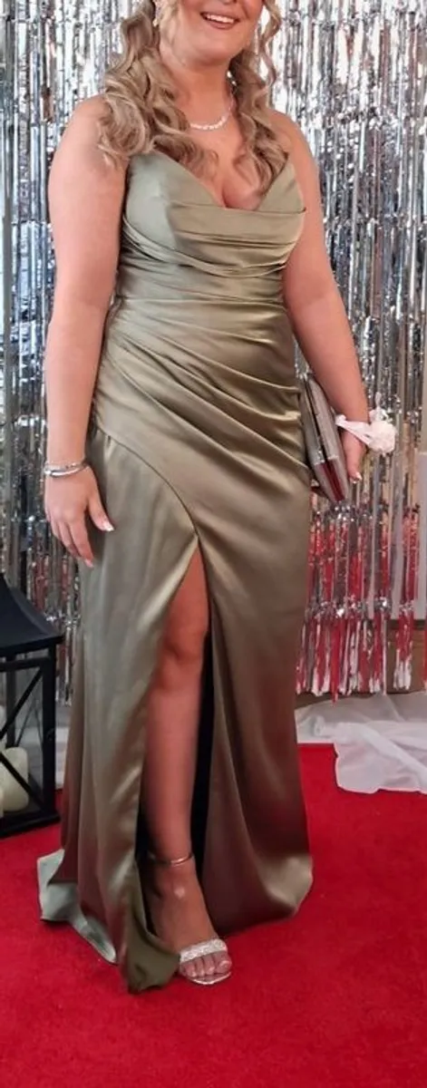 Debs dress- sage green - Image 1