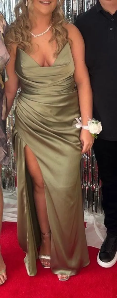 Debs dress- sage green - Image 2
