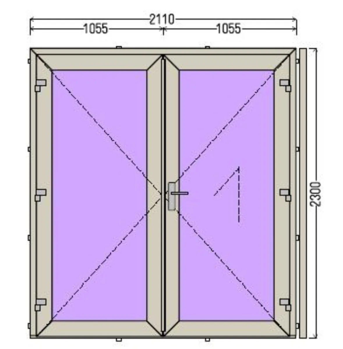 German profile PVC Double Door for sale