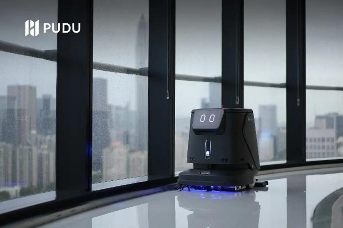 PUDU CC1 Robotic floor scrubber dryer Supermarket - Image 3