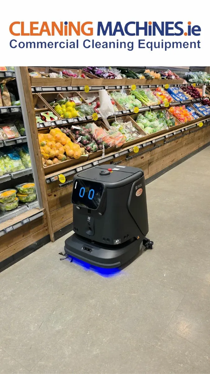 PUDU CC1 Robotic floor scrubber dryer Supermarket - Image 1