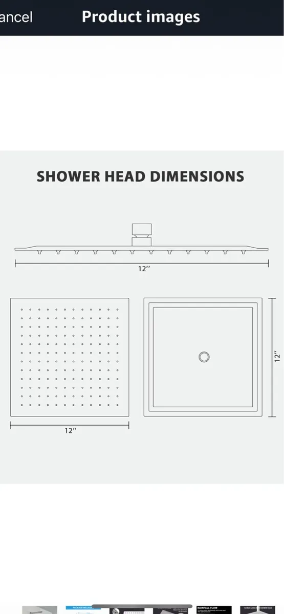 12” Large Rain shower Head - Image 4