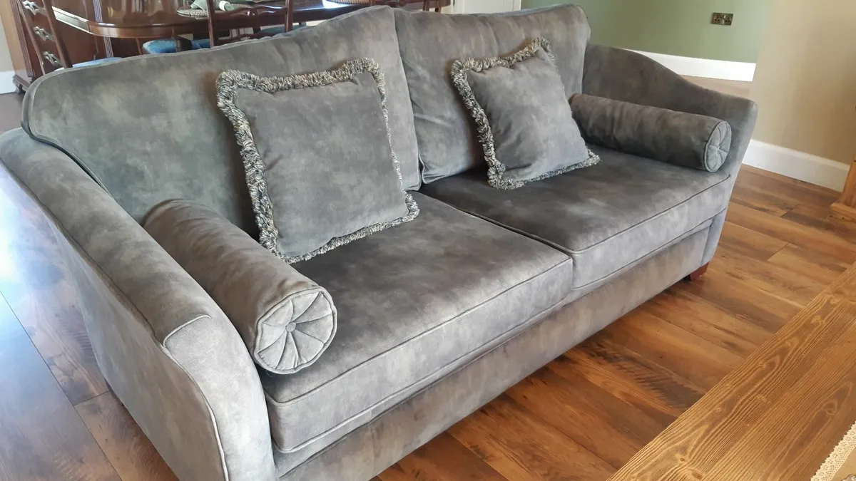 FInline 3 seater sofa, armchair, footstool - Image 1