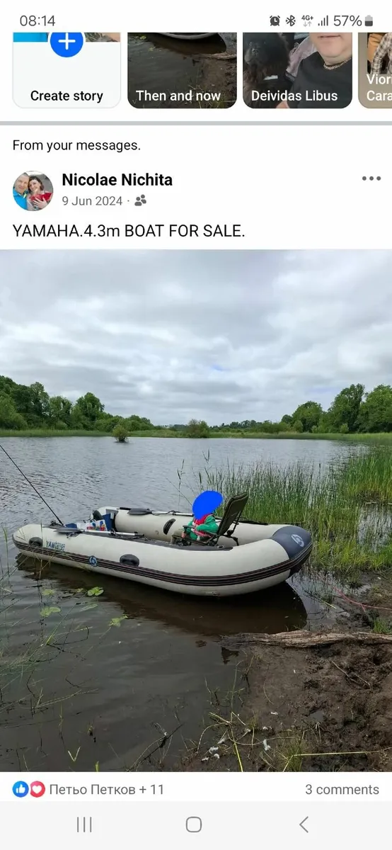 Boat 4.3m Mercury 8Hp 4stroke - Image 1