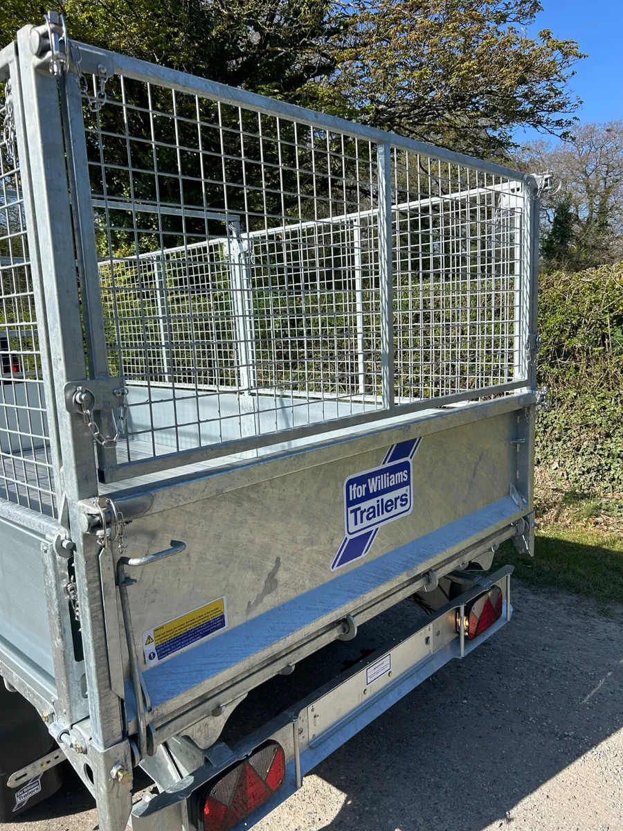 New Ifor Williams 10ft Tipping Trailer with Mesh - Image 2