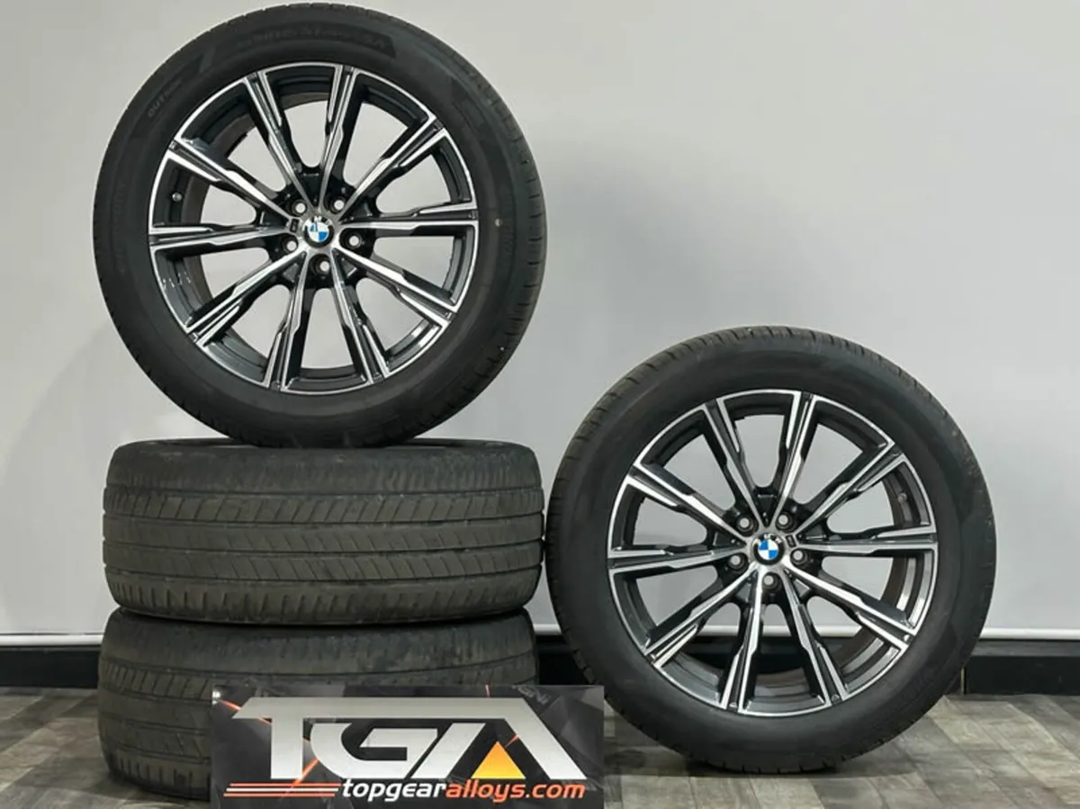 20" GENUINE OEM BMW 740M ALLOY WHEELS & TYRES X5 - Image 1