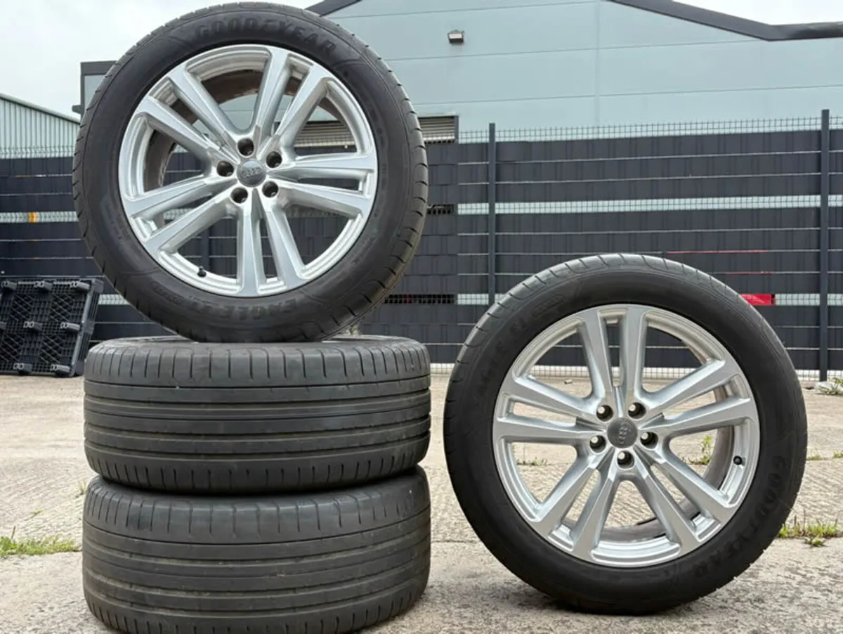 20" GENUINE OEM Q7 ALLOY WHEELS & GOODYEAR TYRES - Image 1