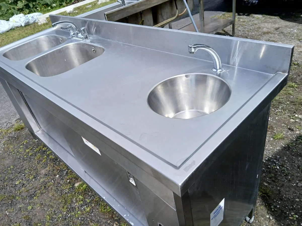 Staneless steel cabbinet double sink unit - Image 2