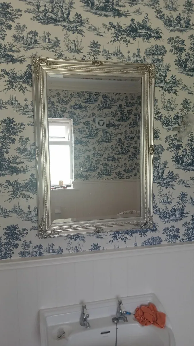 Silver Bathroom Mirroe - Image 1