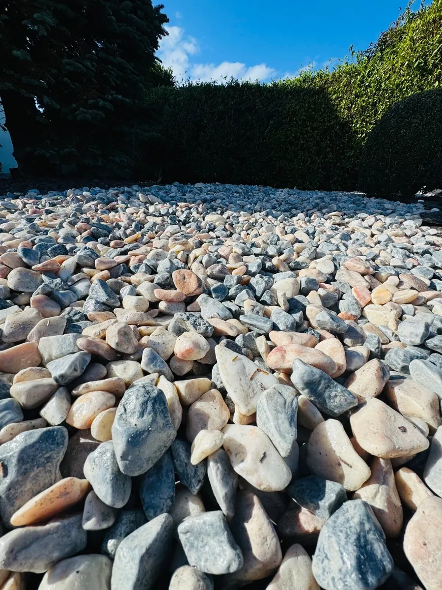 Memorial stone, grave stone, polished pebbles - Image 4