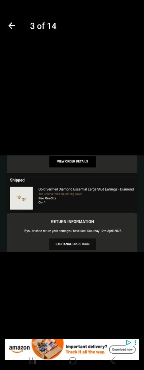 Dimaond earrings large and charm - Image 2