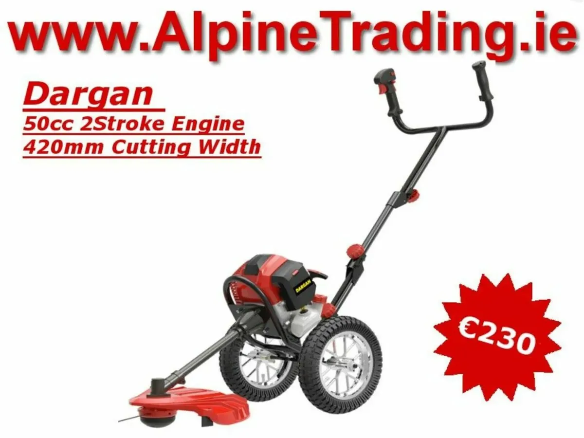 Wheeled Grass Strimmer / Trimmer - Dargan 50cc DG2