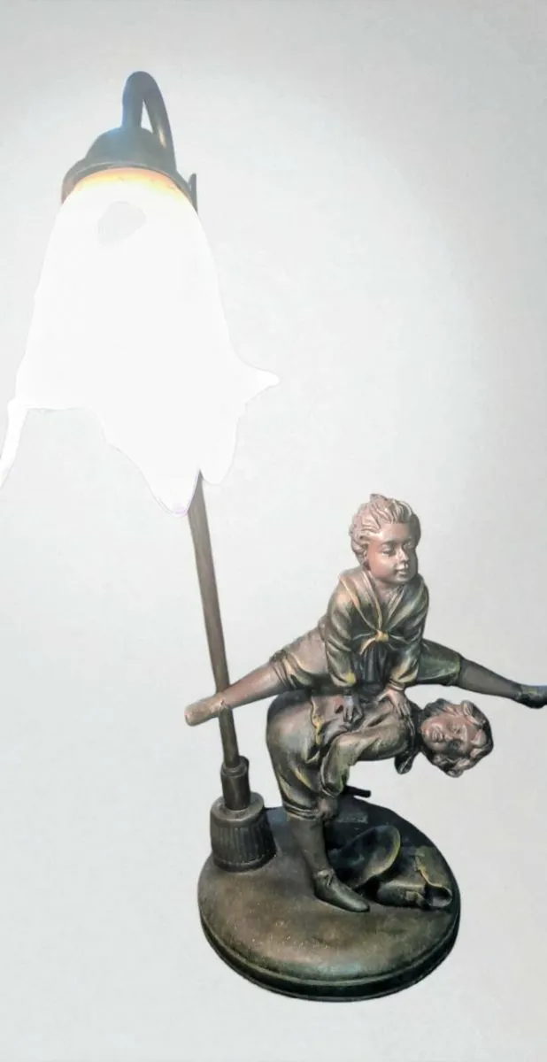 Art Noveau Francaise lamp signed - Image 2