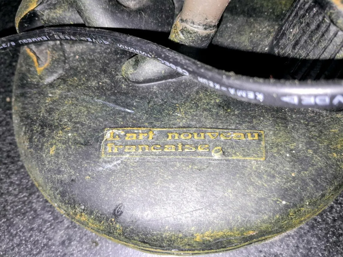 Art Noveau Francaise lamp signed - Image 3