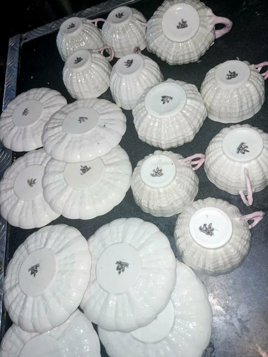 Rare and precious first period Belleek teaset 19pc - Image 2