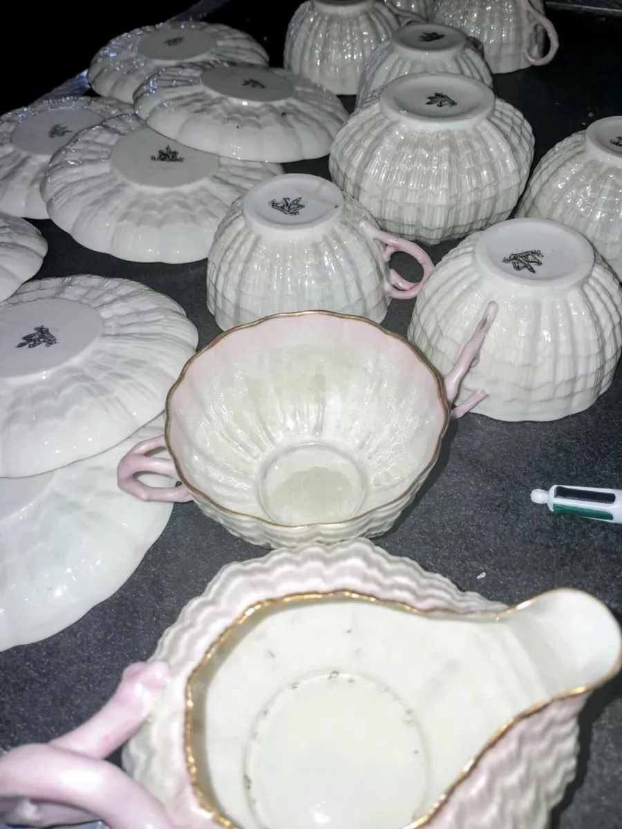 Rare and precious first period Belleek teaset 19pc - Image 3