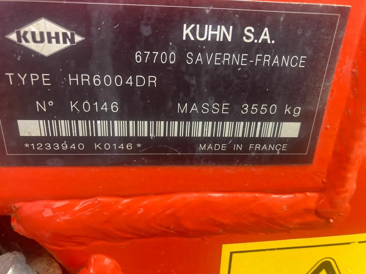 2017 6mtr Kuhn Hyd Folding  Power Harrow - Image 2