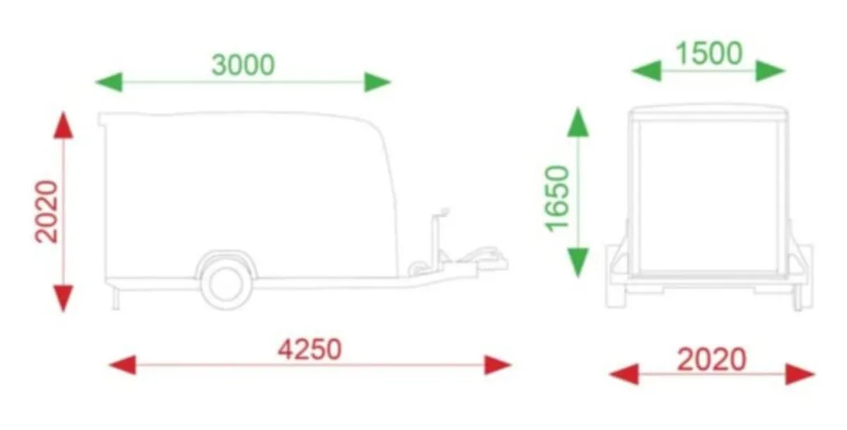 Debon cargo 1300 box trailer - Image 3