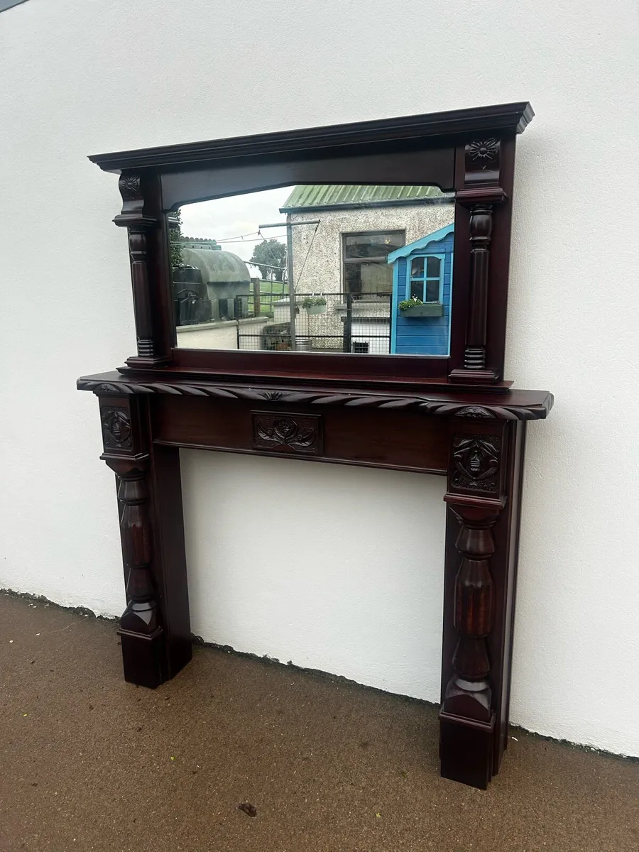 Fire surround and mirror - Image 1