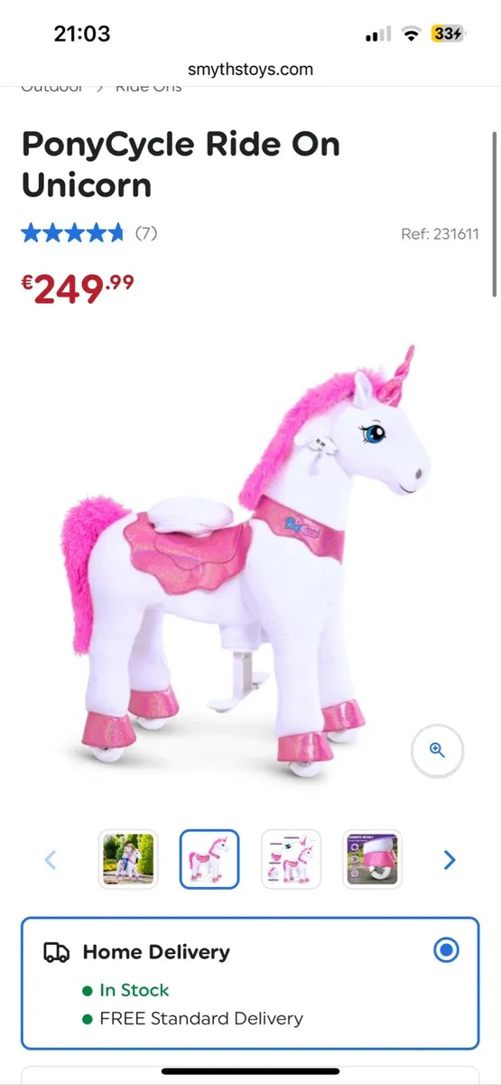 Ride on unicorn horse - Image 1