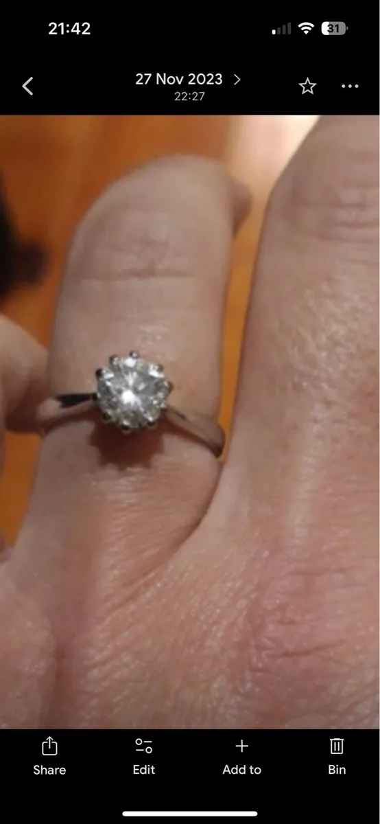 1.25 ct Diamond engagement ring - Image 4