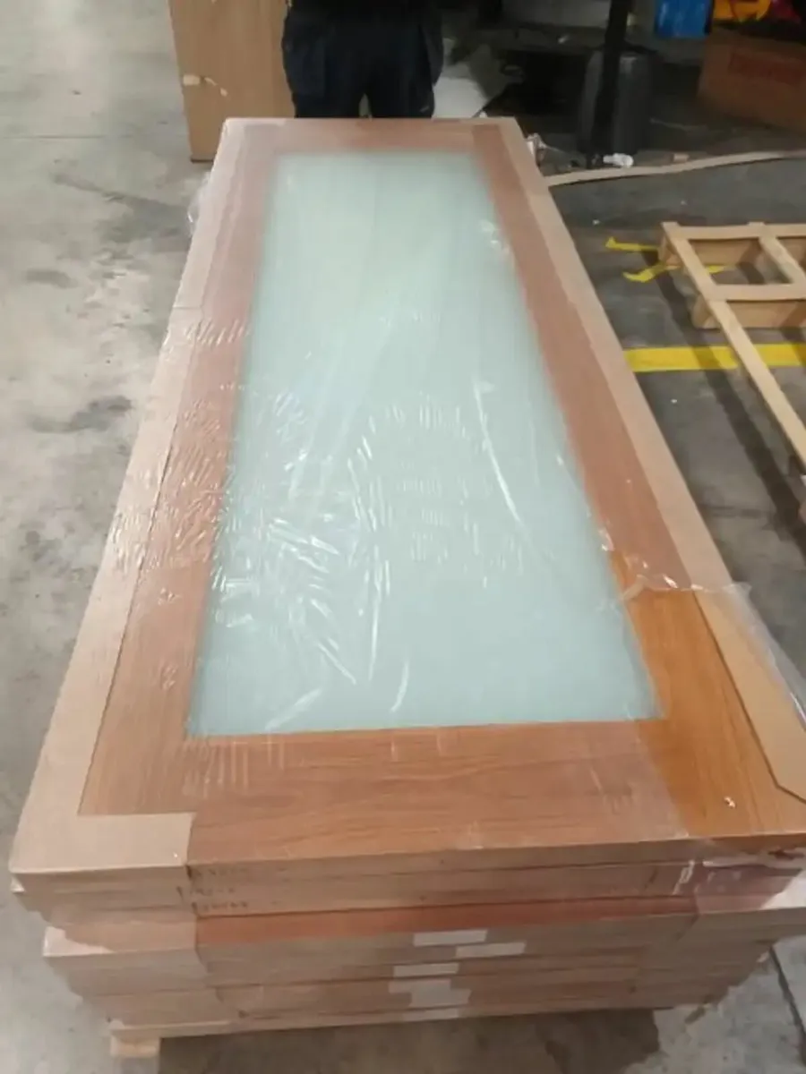 Oak Frosted Glass 1 Pane 2'6" X 6'6 (NEW)