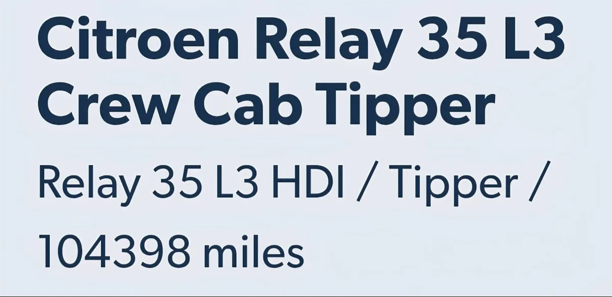 CITROEN RELAY CREW CAB TIPPER. - Image 3