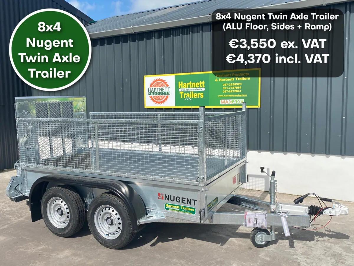 New Nugent 8x4 Twin Axle Trailers for Sale - Image 1
