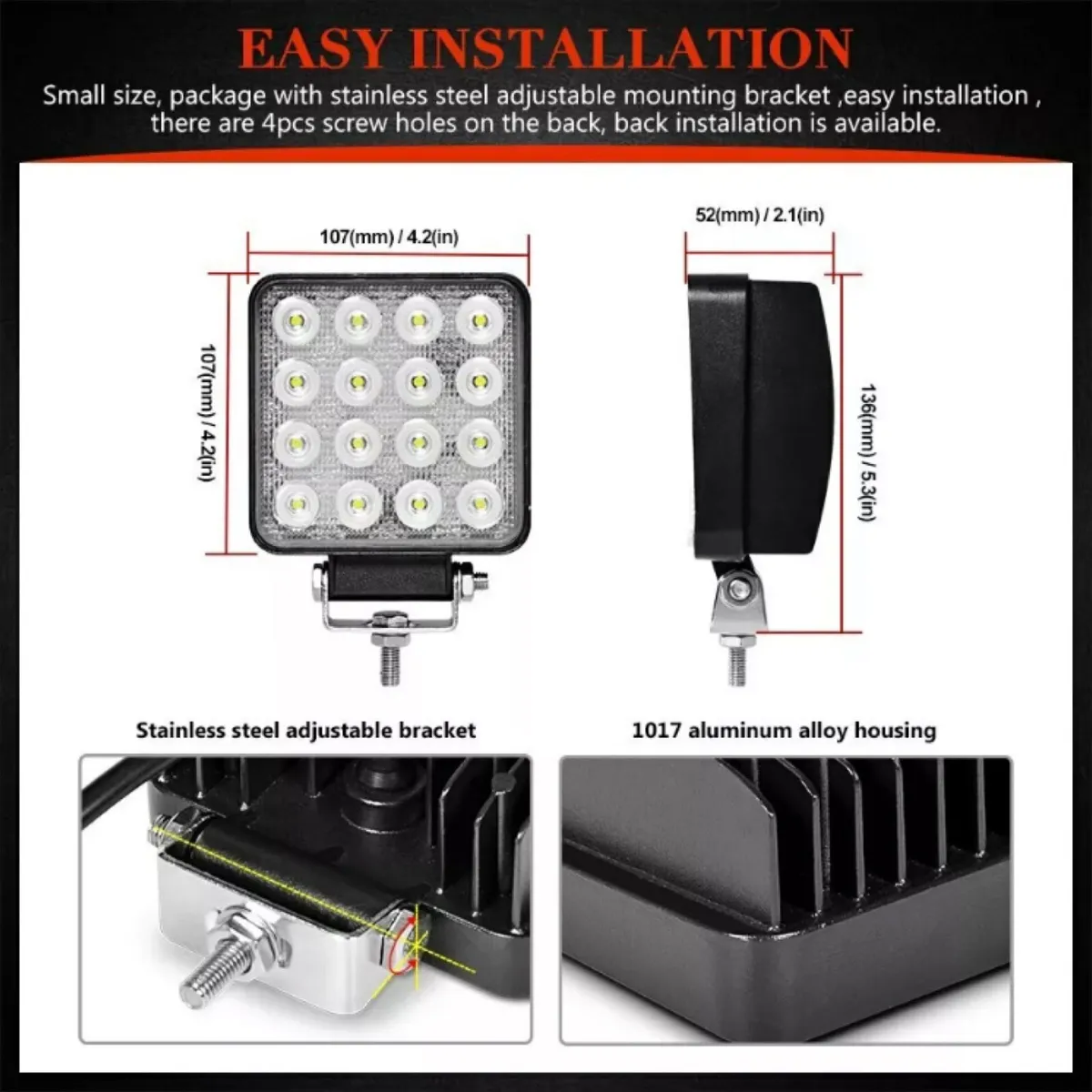 10pk 48W LED Worklights.. - Image 4