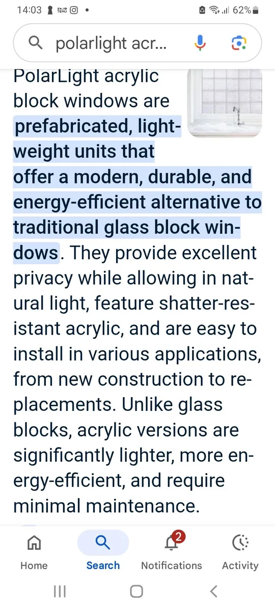 Polarlight Acrylic Block Panel. PRICE DROP - Image 3