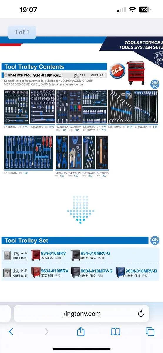 King Tony D8 Toolchest with Tools - Image 3