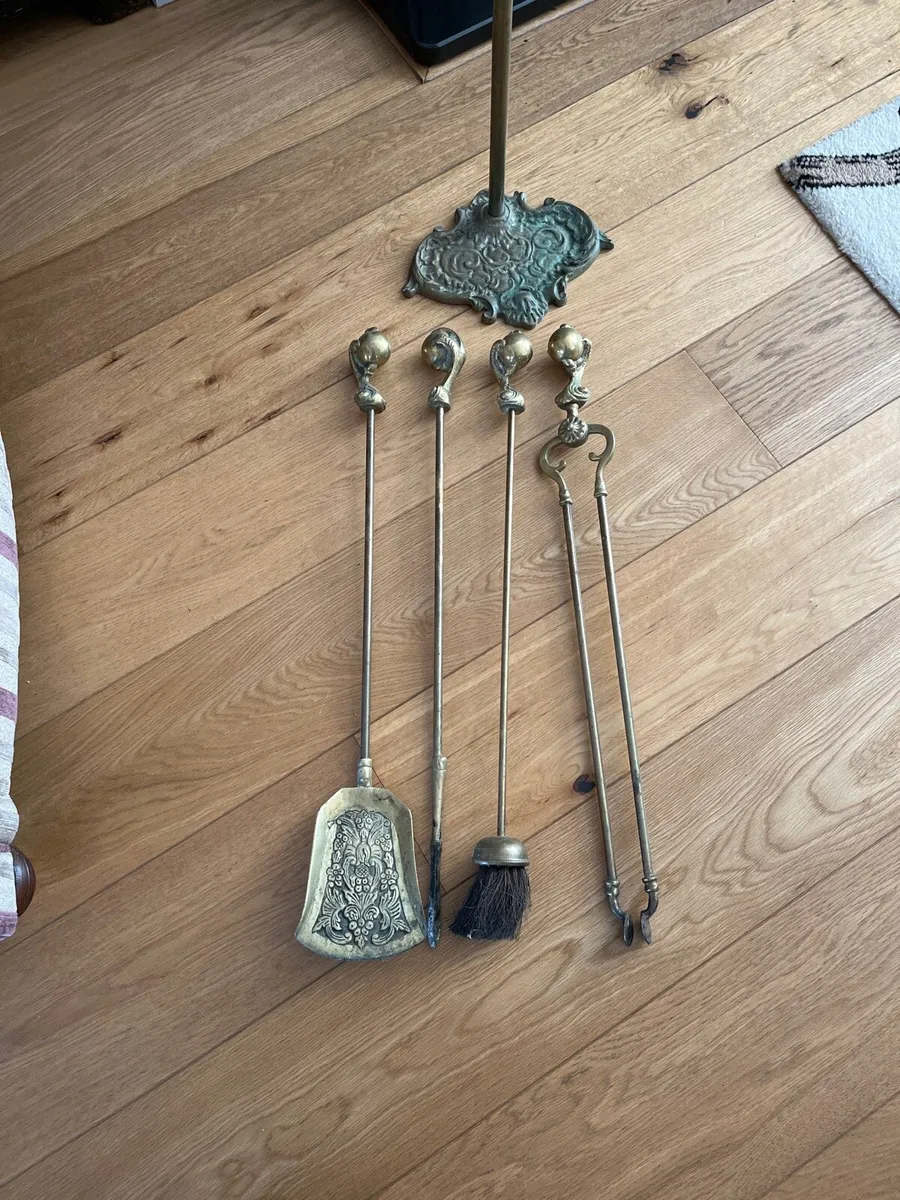 Brass ball and claw companion set - Image 2