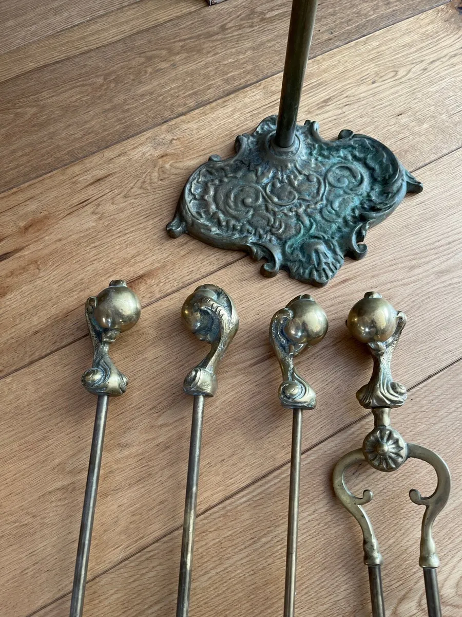 Brass ball and claw companion set - Image 3