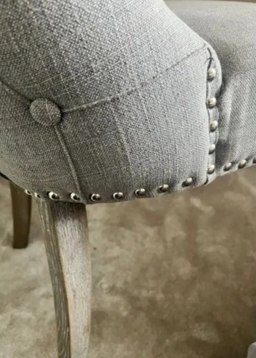 2 x Grey upholstered dining chairs wanted - Image 4