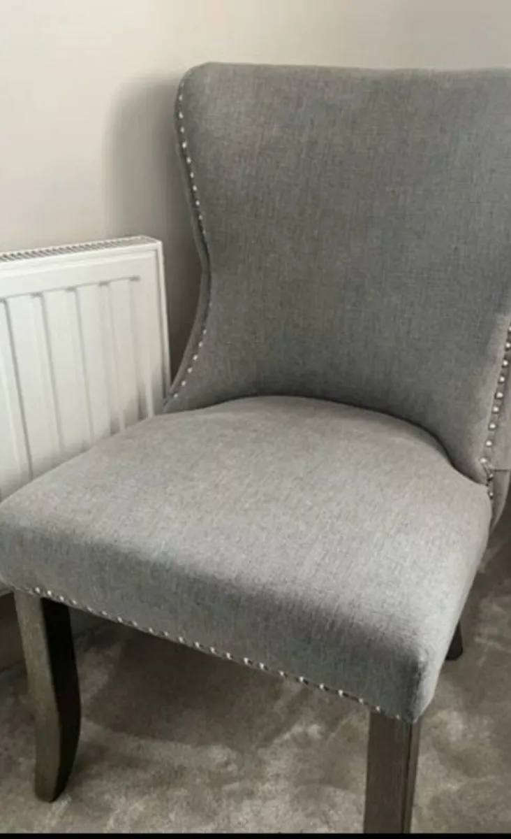 2 x Grey upholstered dining chairs wanted - Image 2