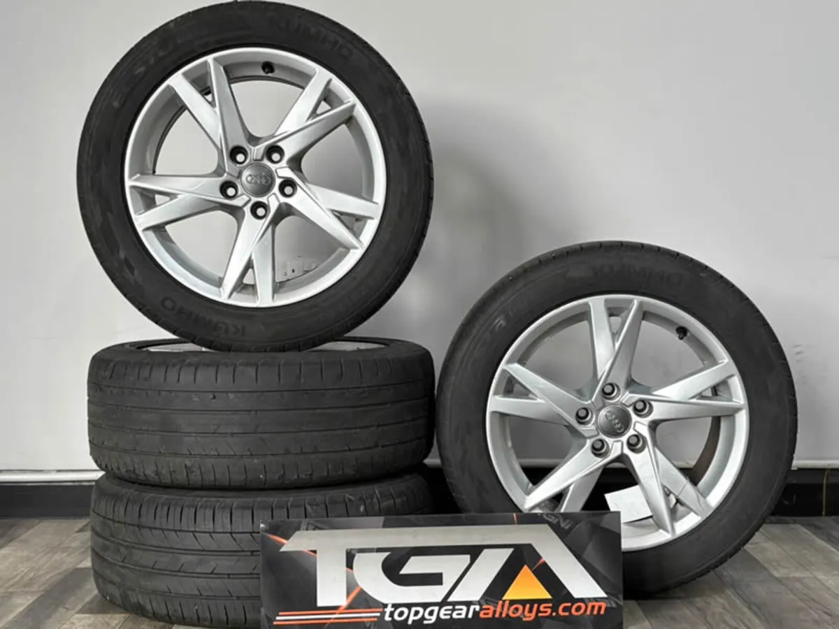 17" Genuine Audi A4 B9 Alloys & Tyres 8W0601025K - Image 1