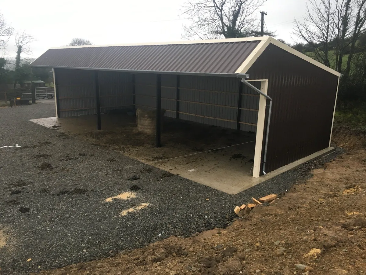 3 bay lean to ,,,sheeted to ground plus canopy - Image 3