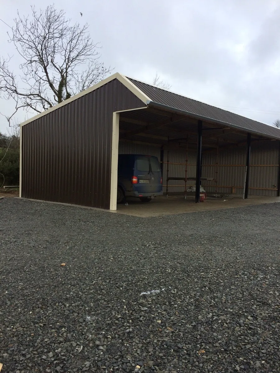 3 bay lean to ,,,sheeted to ground plus canopy - Image 2