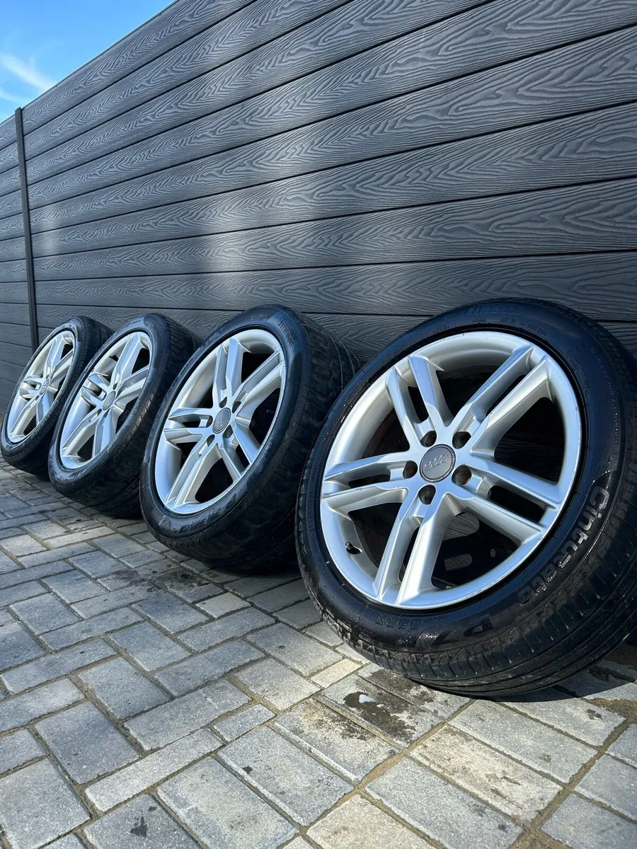 18” GENUINE AUDI A6 ALLOY WHEELS & TYRES - Image 1