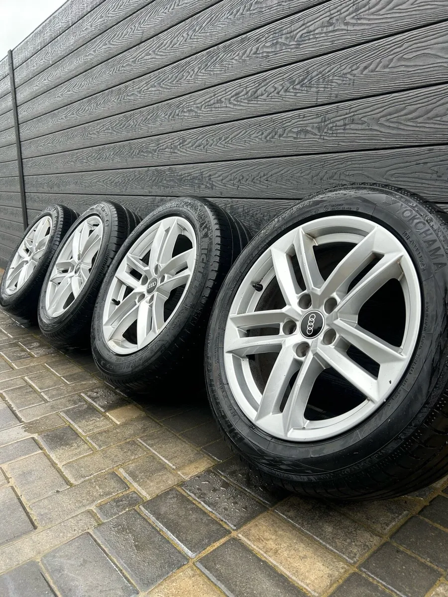 17” GENUINE AUDI A4 ALLOY WHEELS & TYRES - Image 1