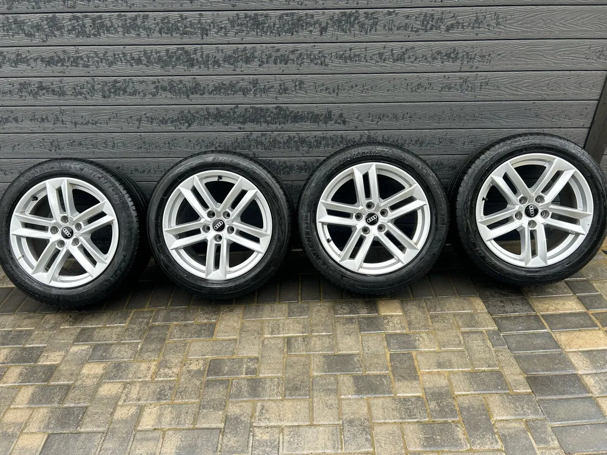 17” GENUINE AUDI A4 ALLOY WHEELS & TYRES - Image 2