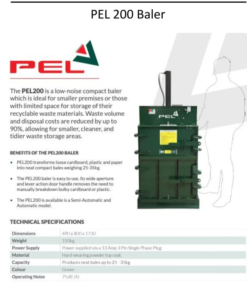 Cardboard baler compactor - Image 2