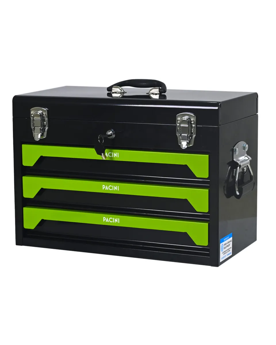 Pacini 3 Drawer Tool Chest with Full Tool Set - Image 1