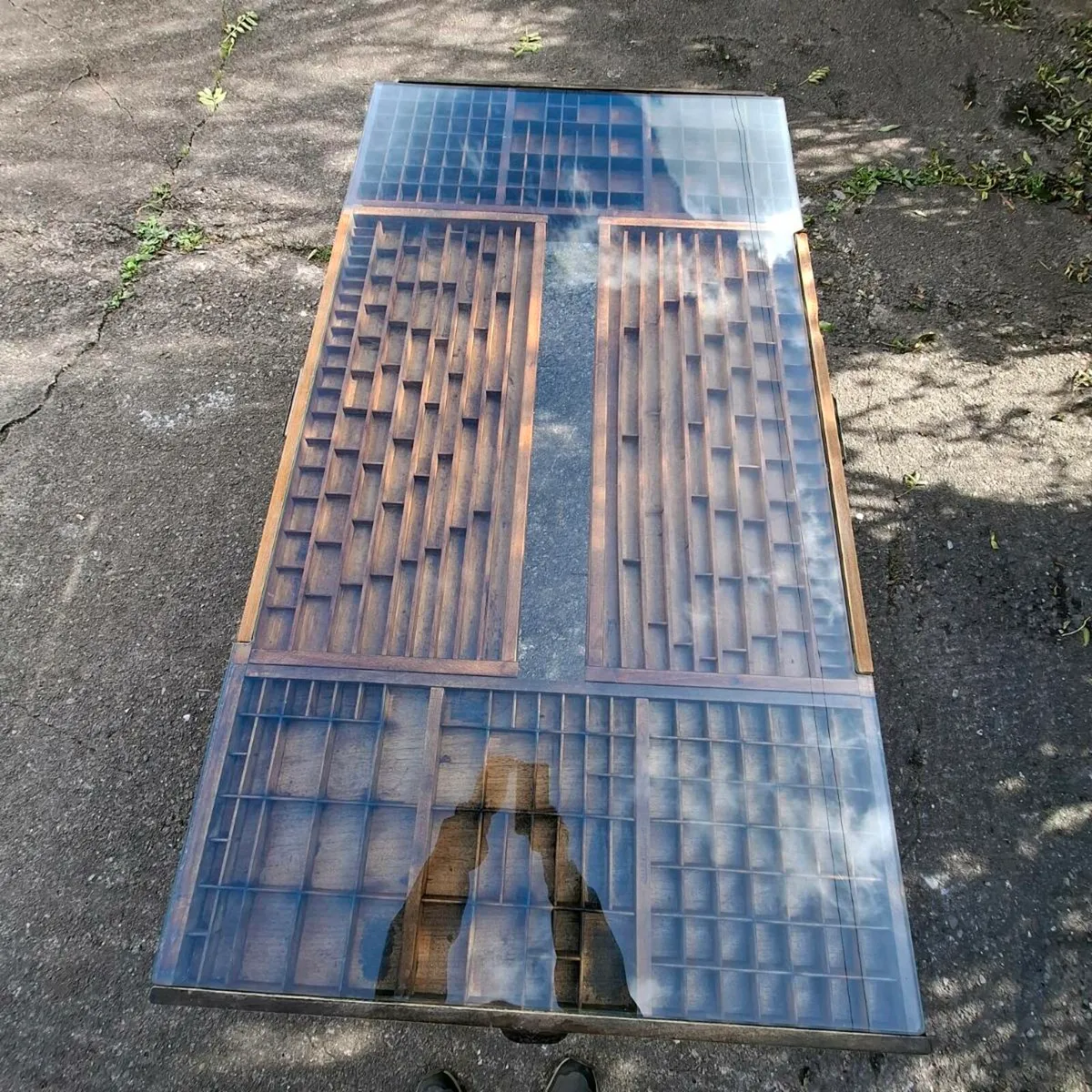 Letterpress Typeset Drawer topped Table - Image 2