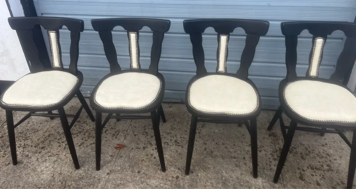 4 solid hardwood chairs - Image 2