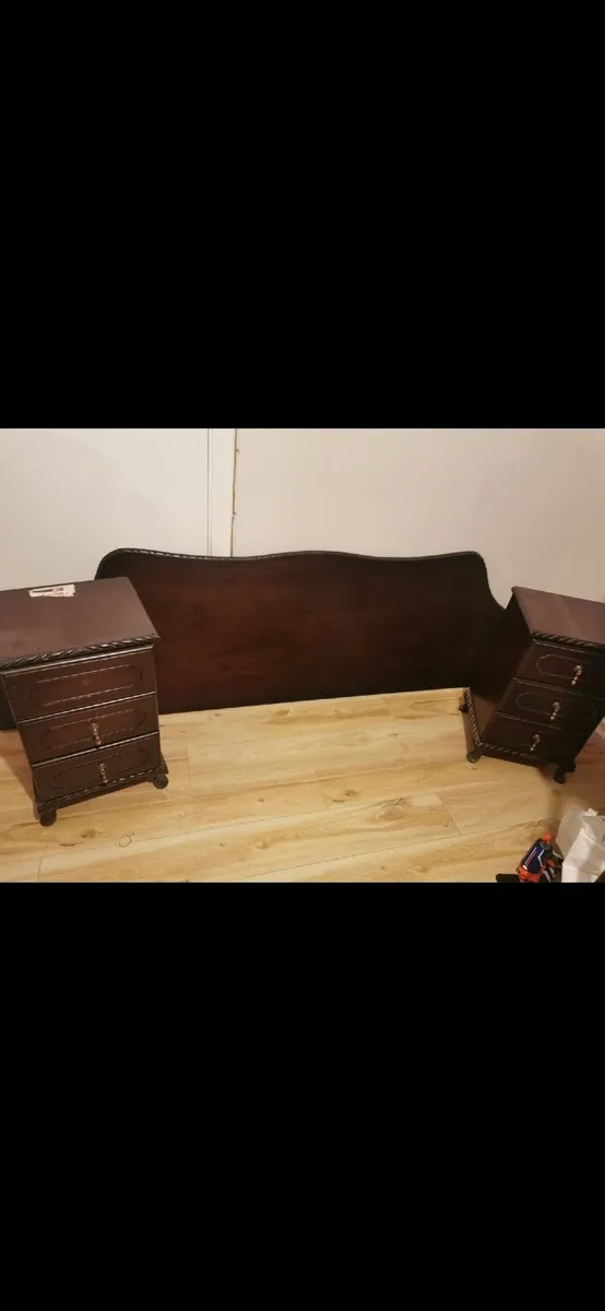 Teak Headboard with lockers - Image 2