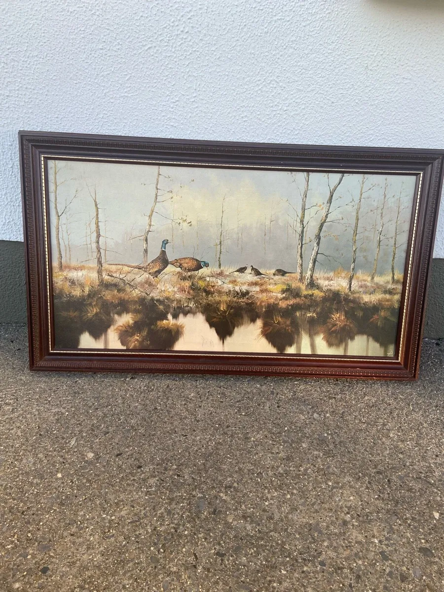 Pheasant Picture & Gilded Mirror - Image 1