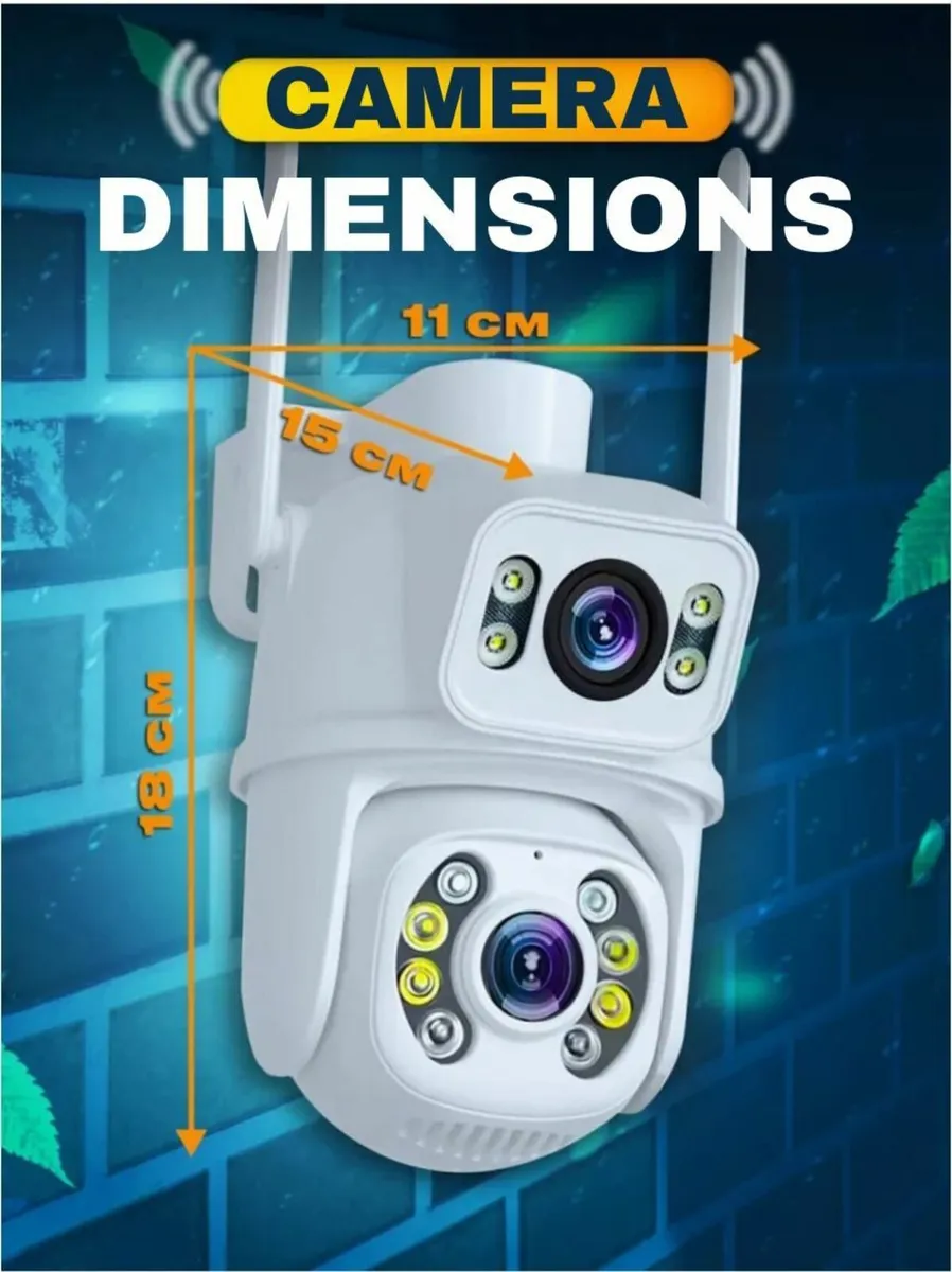 2 IN 1 Double Camera 8MP WiFi Smart CCTV Dome PTZ - Image 2