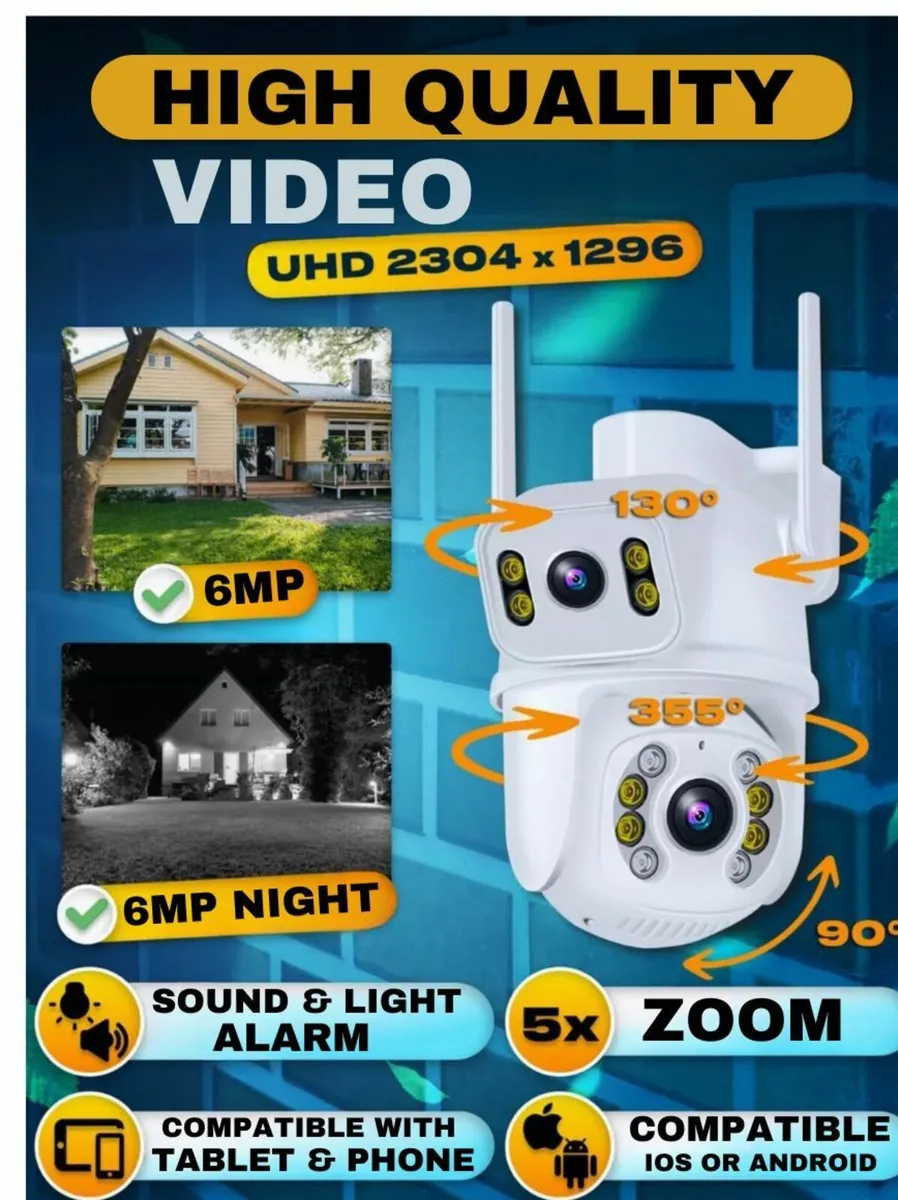 2 IN 1 Double Camera 8MP WiFi Smart CCTV Dome PTZ - Image 4