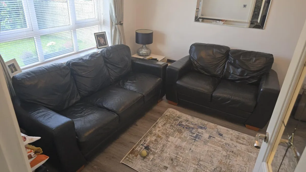 Leather sofa 3&2
